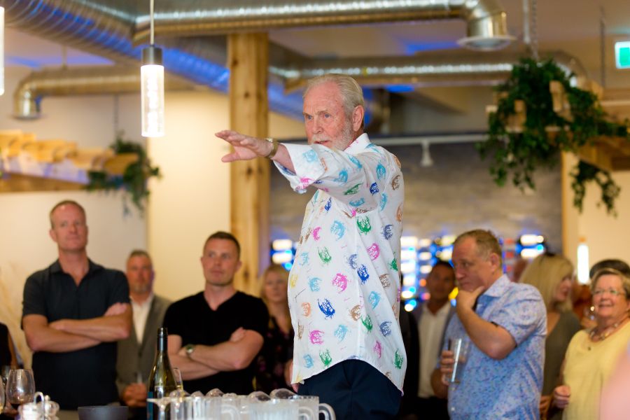 Fred Trainor at the Block 300 soft opening
