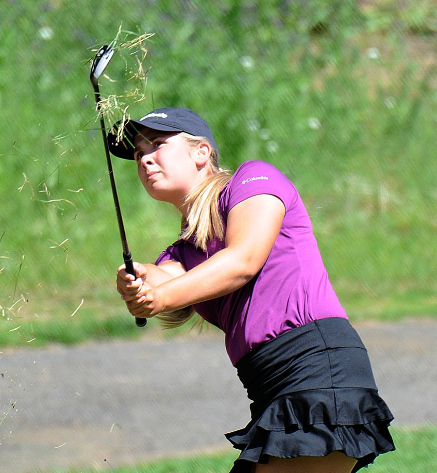 <who>Photo Credit: Lorne White/KelownaNow </who>Alex Brunner of Osoyoos was the runner-up among the Zone 2 junior girls.