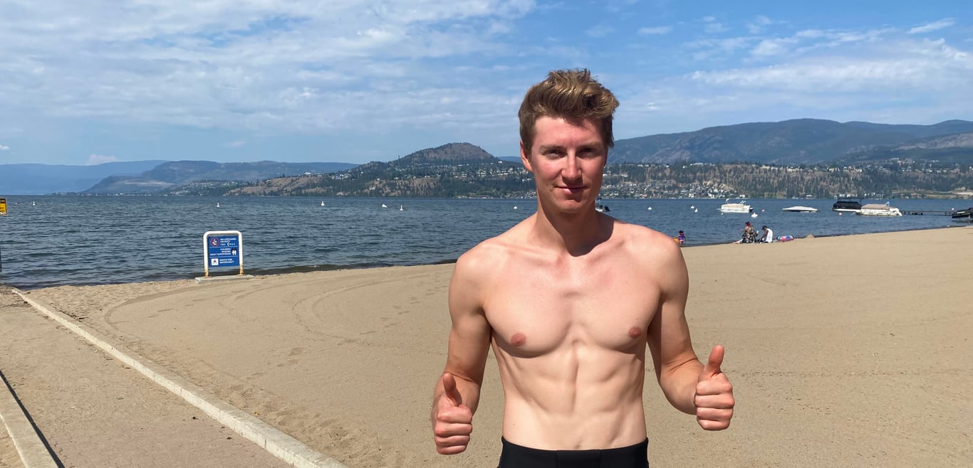 VIDEO Kelowna athlete prepares to swim the length of Okanagan Lake