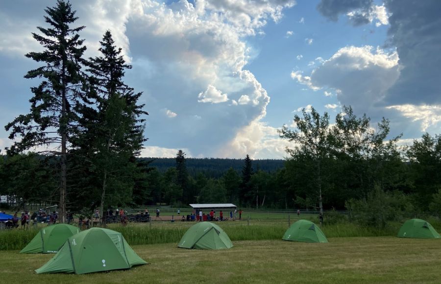 <who>Photo Credit: BCWS</who>The Flat Lake wildfire over the weekend.