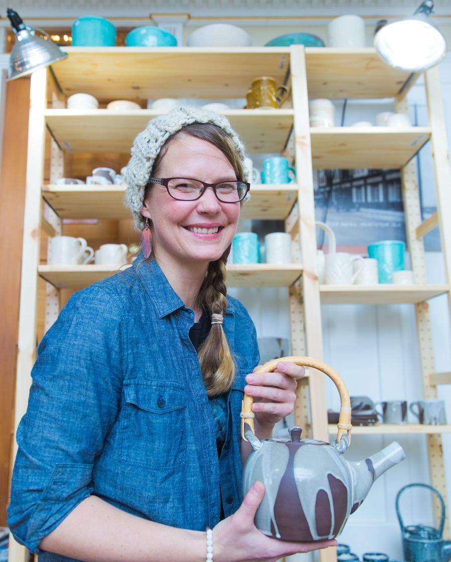 Candace Webb with her creations