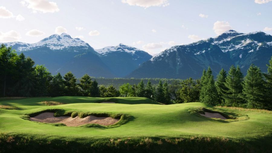 <who>Photo Credit: Cabot Revelstoke</who>The 17th green at Cabot Pacific in Revelstoke. (Rendering)