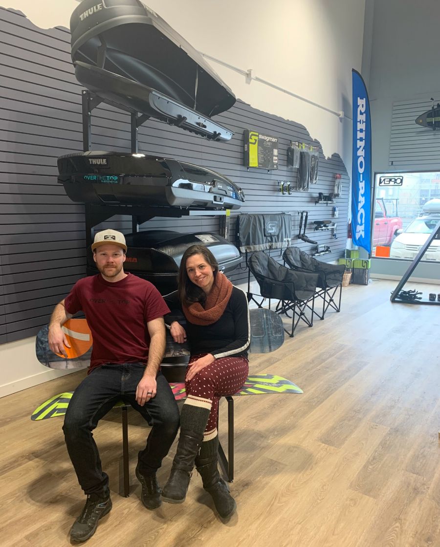 <who>Photo Credit: Contributed</who>Over The Top Racks and Accessories - Manager Jon Pullar (L) and owner Megan Graham