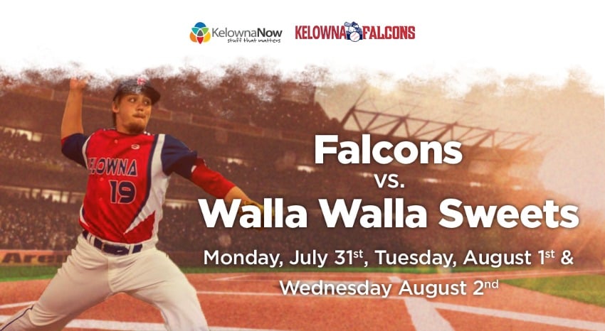Closed – Flash Contest Alert! Win 4 Tickets to the Kelowna Falcons Game July 31st, August 1st or August 2nd!