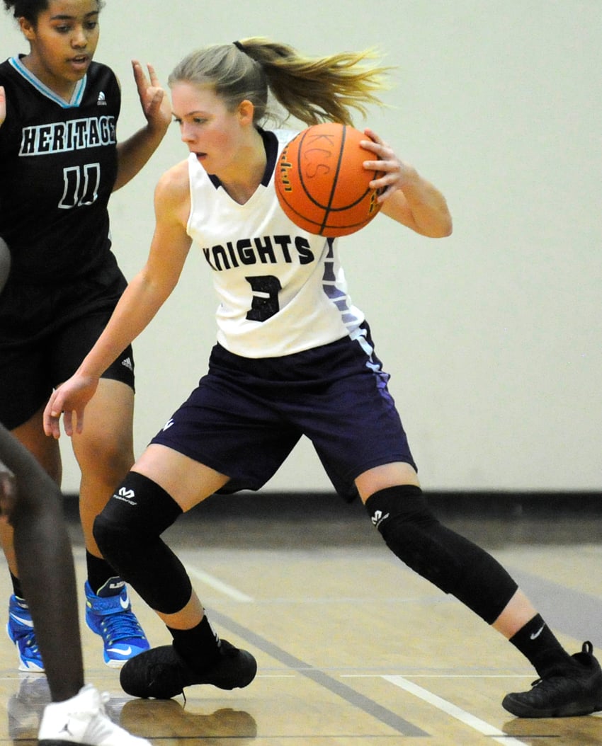 <who>Photo Credit: Lorne White/KelownaNow </who>Naomi Kent will be looked to as a driving force for the KCS Knights at provincials.