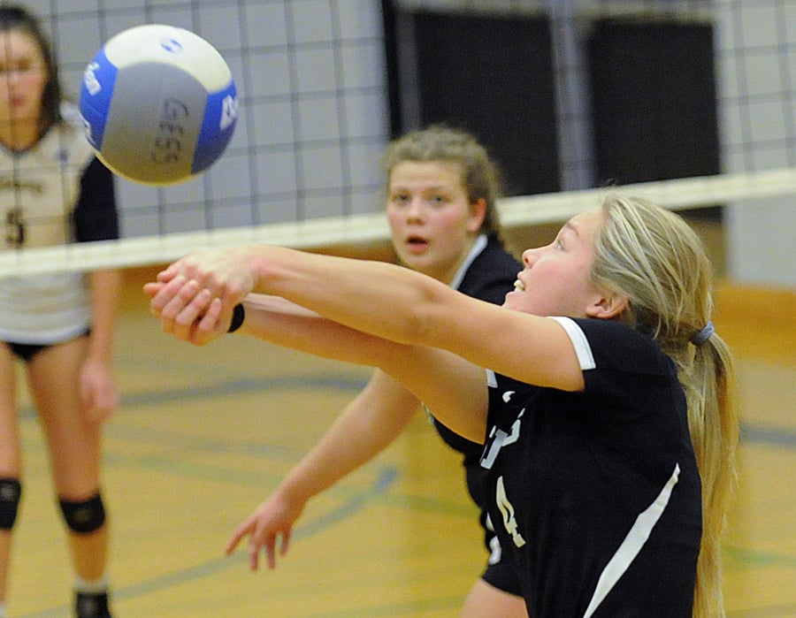 <who>Photo Credit: Lorne White/KelownaNow </who>Elliot's Jasanna Kunz led the team with 18 kills in the second-place battle with Kal Lakers.
