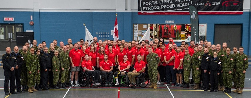 <who> Photo Credit: Team Canada </who> The Canadian National team for the Invictus Games are pictured here during their first training camp for the event back in 2019. 