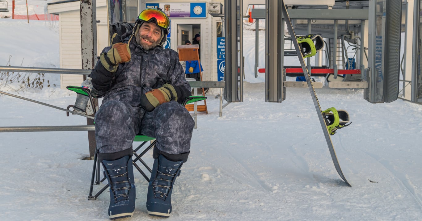 Local man camps out at Big White chairlift to be first on the hill for a 4th straight year