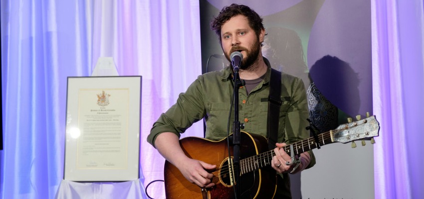 Juno award-winning artist Dan Mangan performed at the declaration.
