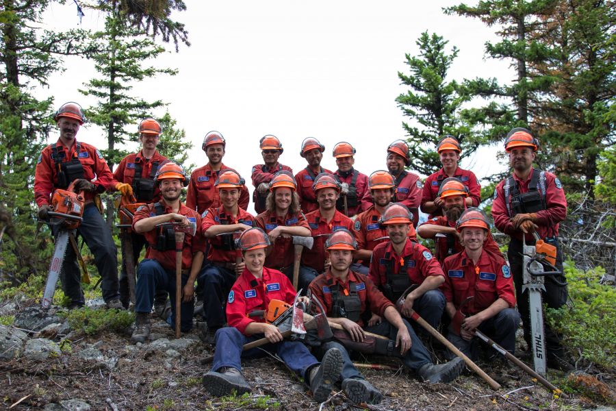 <who>Photo Credit: Connor Callaghan</who> Connor Callaghan is fourth from left, middle row, in this crew shot