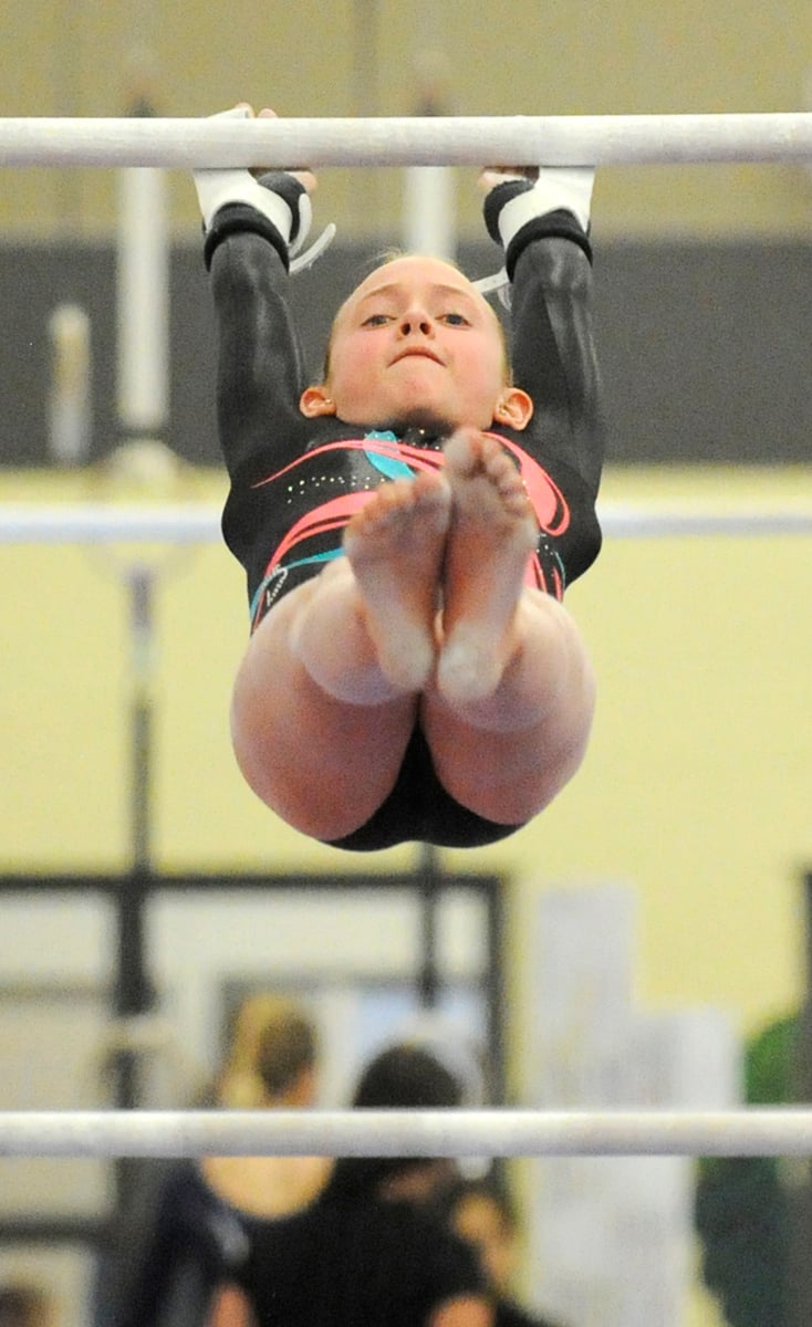<who>Photo Credit: Lorne White/KelownaNow </who>It was a silver-medal performance for Amanda Jaggard on the uneven bars.