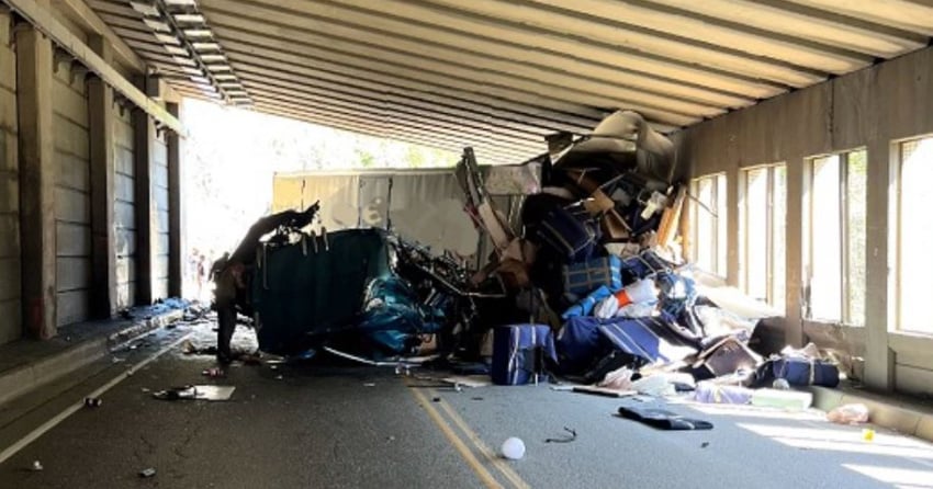 UPDATE: Semi struck McDonald snow shed before crash on Hwy 1, RCMP says