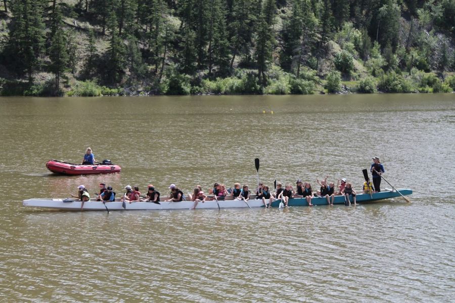 <who> Photo Credit: NowMedia </who> A dragon boat that the KCKC use.