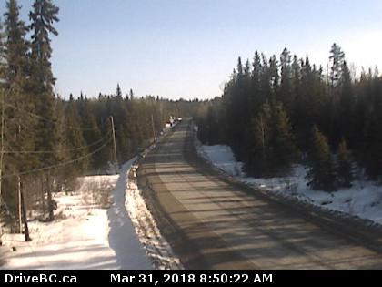 Highway 33, 41 km southeast of Kelowna, just south of Big White turnoff, looking north.