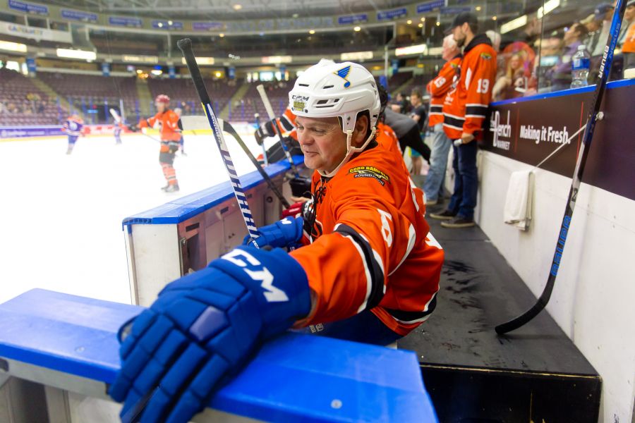 <who>Photo Credit: NowMedia</who> Garth Butcher at the bench