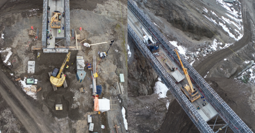 <who> Photo Credit: Province of BC </who> Repairs to the bridge at Jackass Mountai