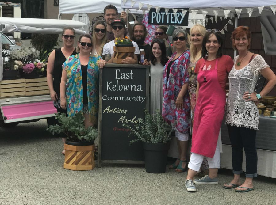 <who>Photo Credit: Contributed</who>Some of the artisans and artists at the East Kelowna Community Artisan Market