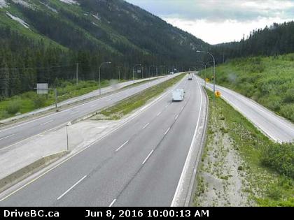 <who> Photo Credit: DriveBC </who> A view from the new camera along the Coquihalla Highway.