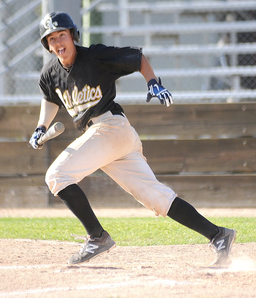 <who>Photo Credit: Lorne White/KelownaNow </who>Jaden Parsons collected seven hits in four games and leads the league with a .423 average.