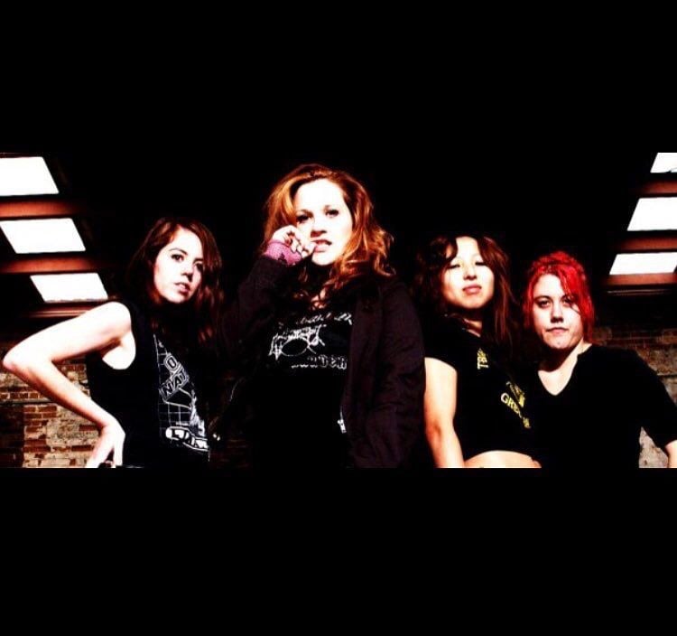 <who>Photo Credit: Contributed </who>Shannon Cote (second from left) was the lead singer for more than five years with the hugely-successful all-girl, Toronto-based punk band Beatrix. Beatrix were of one of Toronto's most popular bands in the early 2000's.