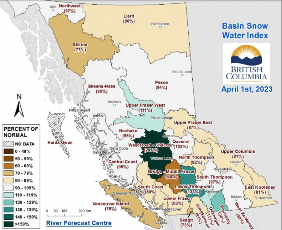 Okanagan, Lower Thompson and Boundary have highest snowpacks in BC ...