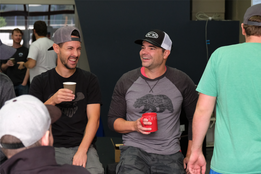 <who>Photo Credit: Acro Media</who> Once a month, Acro Media has a "Slappie" afternoon meeting that brings the team together for some laughs