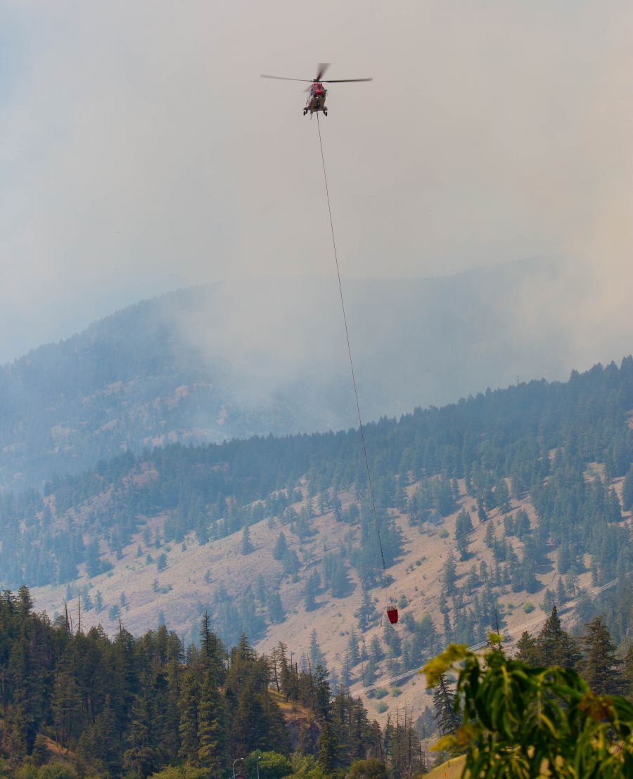 <who>Photo Credit: NowMedia</who> Keremeos Creek wildfire as viewed from Hwy 3A 