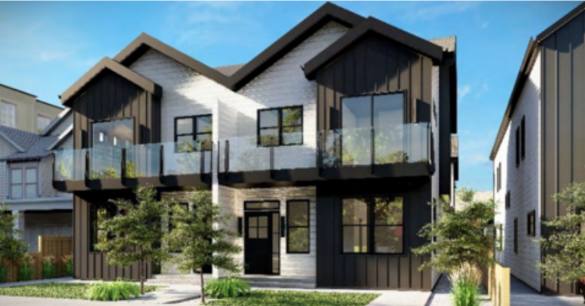 <who> Photo Credit: City of Penticton staff report </who> A proposed infill housing development located at 169 Maple Street.