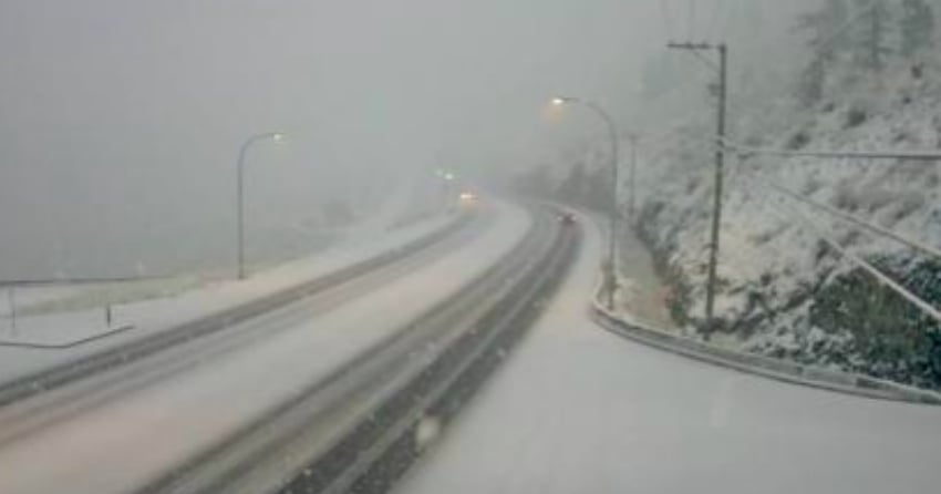 <who> Photo credit: Drive BC </who> Hwy 97 closer to Summerland.