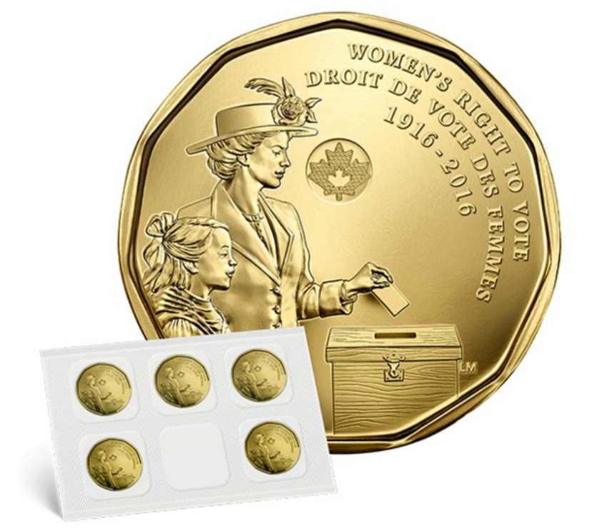 On Tuesday, the Royal Canadian Mint released a new $1 coin commemorating women getting the right to vote.
