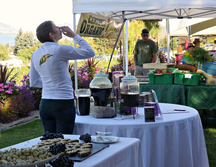 <who> Photo Credit: KelownaNow.com </who> Certified organic teas are a feature item at the 2015 Organic Festival.