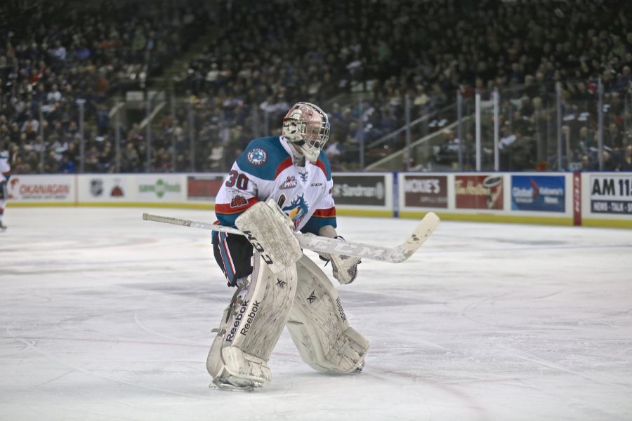 <who>Photo credit: KelownaNow</who>This was Tisdale's first start in the WHL. He played in relief for Brodan Salmond against Seattle the night before. In that game he played 26:20 and allowed 2 goals on 17 shots.