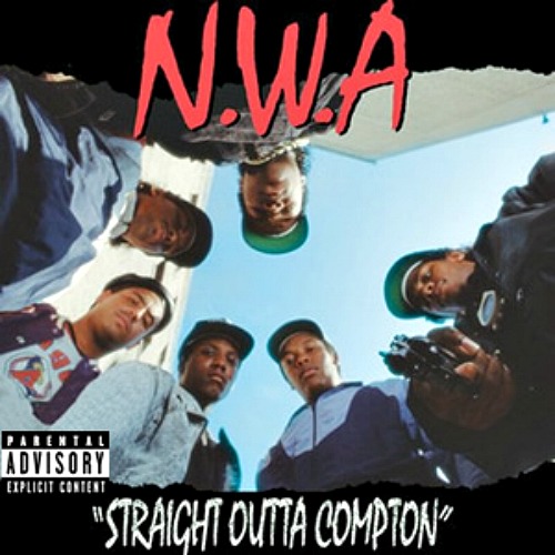 <who> Photo Credit: Wiki Commons. </who> N.W.A.'s Straight Outta Compton album. 