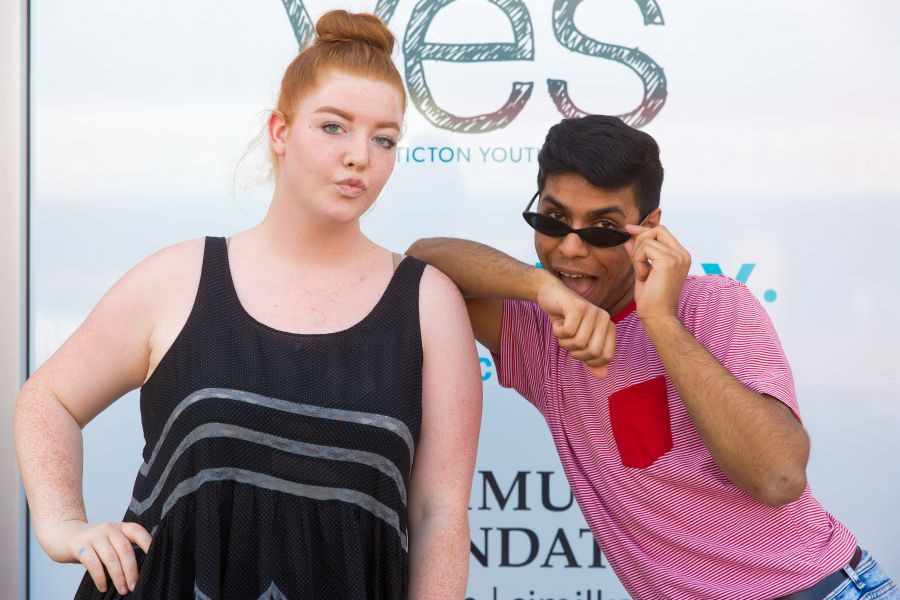 Event organizer Husain Sattar (right) and Youth Advisory Committee co-founder Sarah Wood