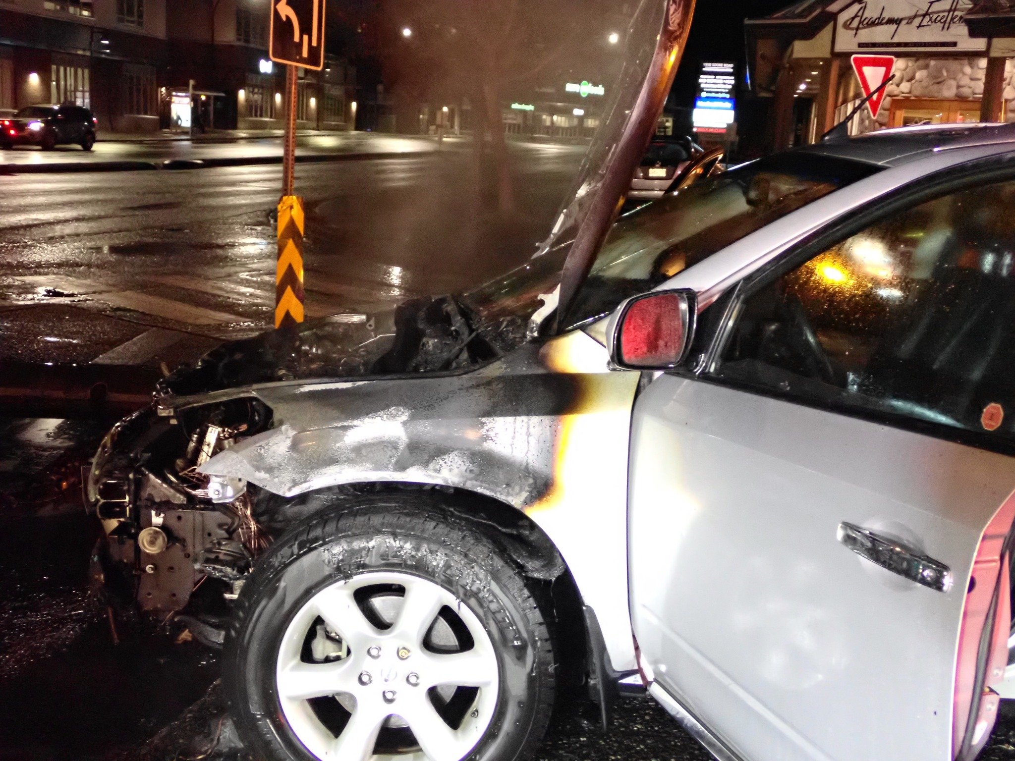 Young couple praised after saving driver from vehicle fire in Colwood