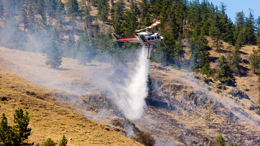 <who>Photo Credit: NowMedia</who> Wildfire on West Bench earlier this week