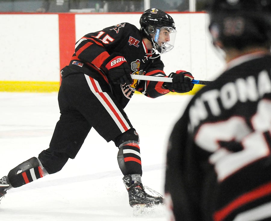 The Chiefs' Ty Marchant notched his first goal of the season in the second period.