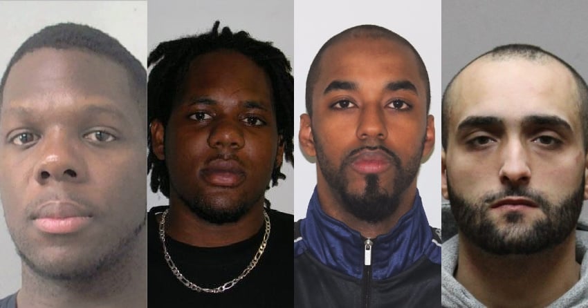 <who>Photo Credit: RCMP</who>(L to R) Billy Glenold-Fleury, Mali Jean, Kenny Jouthe and Bechir Ben Salah. (Click photo for full pictures of the 4 men)
