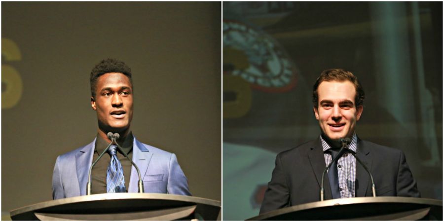 <who>Photo Credit: KelownaNow</who>Congratulations to graduating players Michael Herringer, Reid Gardiner and Rodney Southam. We're going to miss you guys next year!