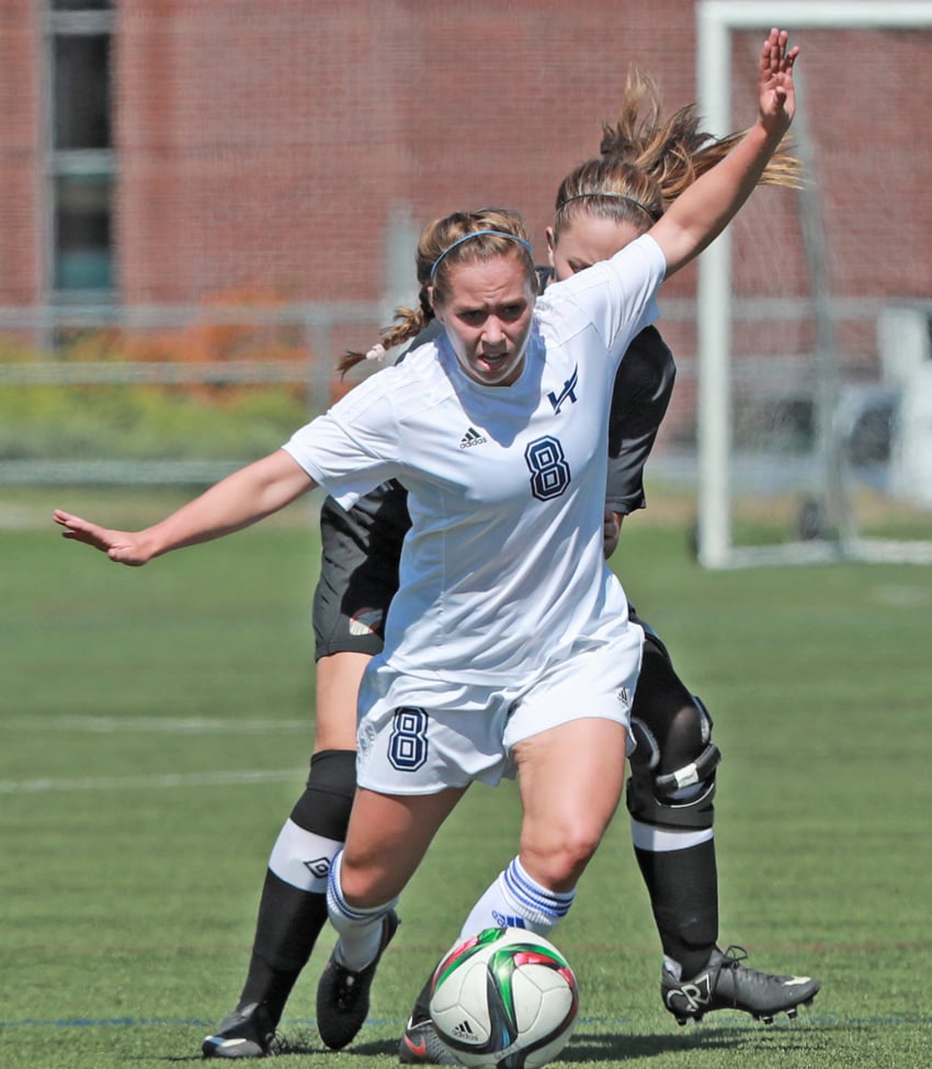 <who>Photo Credit: Lorne White/KelownaNow </who>Andrea Stinson earned player-of-the-match honours against Trinity on Sunday.