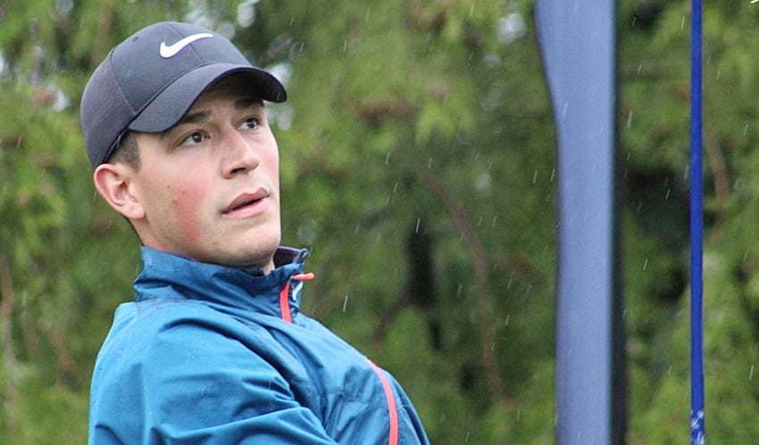 <who>Photo Credit: Vancouver Golf Tour </who>John Mlikotic earned his first professional win on the third extra hole at the Pagoda Ridge Golf Course.