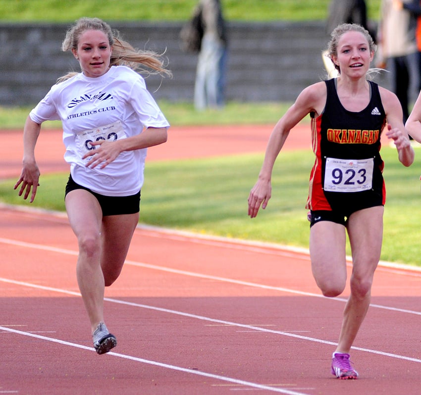 <who>Photo Credit: Lorne White/KelownaNow </who>Rhianne, left, and Leah McWilliam were individual triple winners at Valley meet in Kamloops.