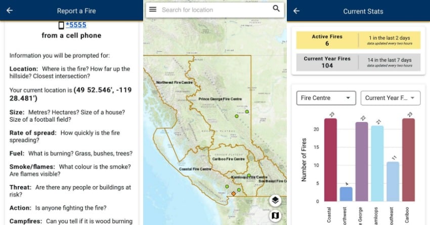 BCWS launches official app ahead of wildfire season
