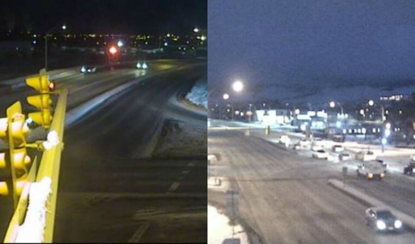 L to R: Halston Ave in Kamloops, looking west and Highway 33 and 97 in Kelowna.