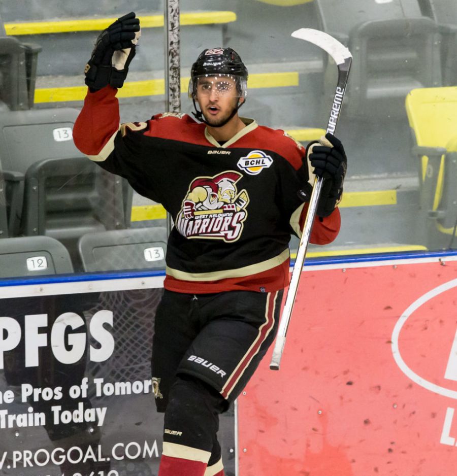 <who> Photo Credit: West Kelowna Warriors </who> Dhaliwal was an expert passer, and had a keen eye for finding his teammates when on the power play. 