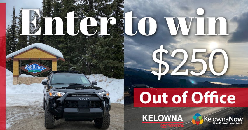 CONTEST CLOSED! Win $250 to go Out of Office to Big White Ski Resort
