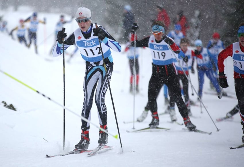 <who>Photo Credit: Contributed </who>Telemark's Garrett Siever (112) earned gold in the midget boys classic race and added a bronze in the free. 