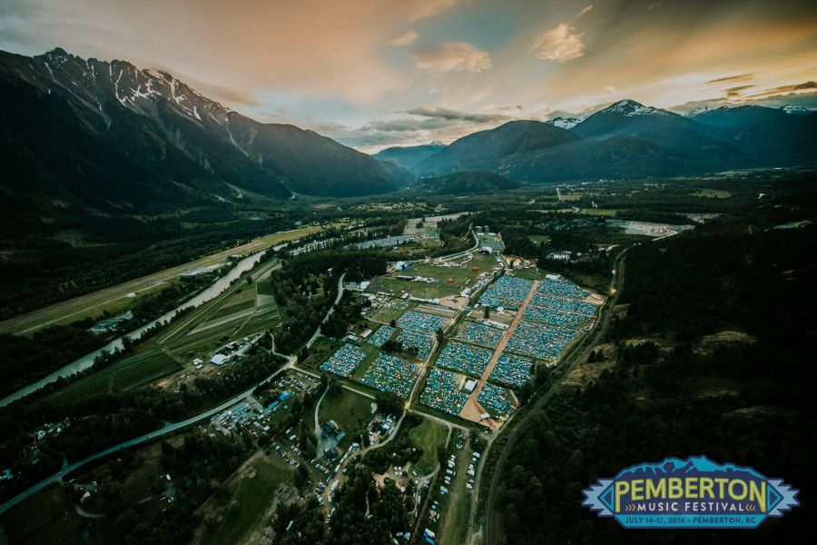 <who>Photo Credit: Pemberton Music Festival</who>An overhead shot of the festival grounds.