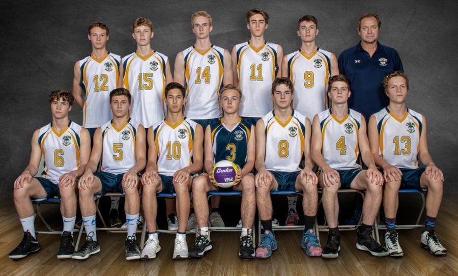 The Okanagan Mission Huskies were runners-up in the Valley championship tournament and are seeded seventh going into the provincial AAA championship in Langley this week. Members of the team are, from left, front: Cameron Parker, Jovan Hayher, Nathan Loo, Sean McIntyre, Kael Murphy, Jaxon Hay and Cole Appleton. Back: Aaron Saufferer, Owen Pritchard, Reece Ponzilius, Kevin Jung, Quinn Pitcher and Paul Thiessen (coach).