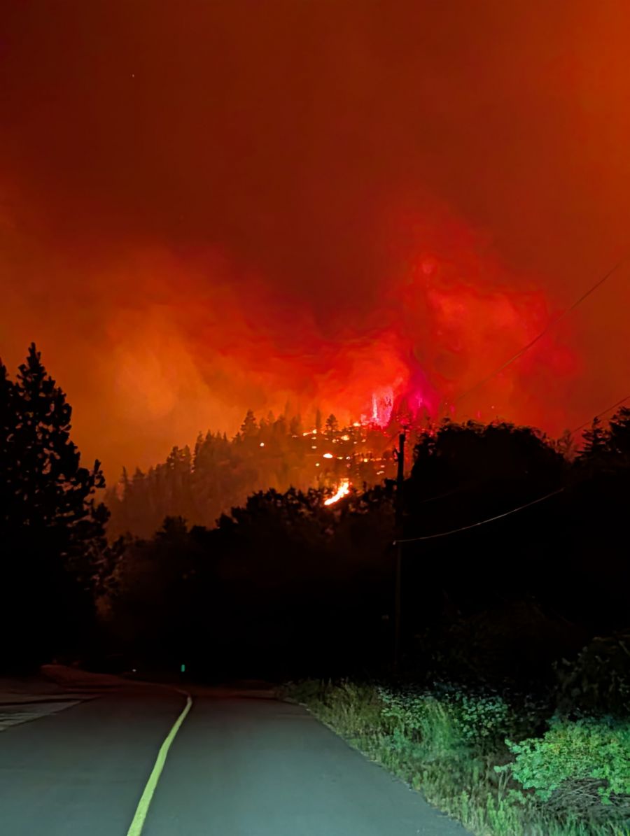 <who>Photo Credit: BC Wildfire Service</who>The Bald Range raged after sparking early Friday evening, quickly turning from a new start into an inferno and claiming the life of an 80-year-old Meadow Valley woman.